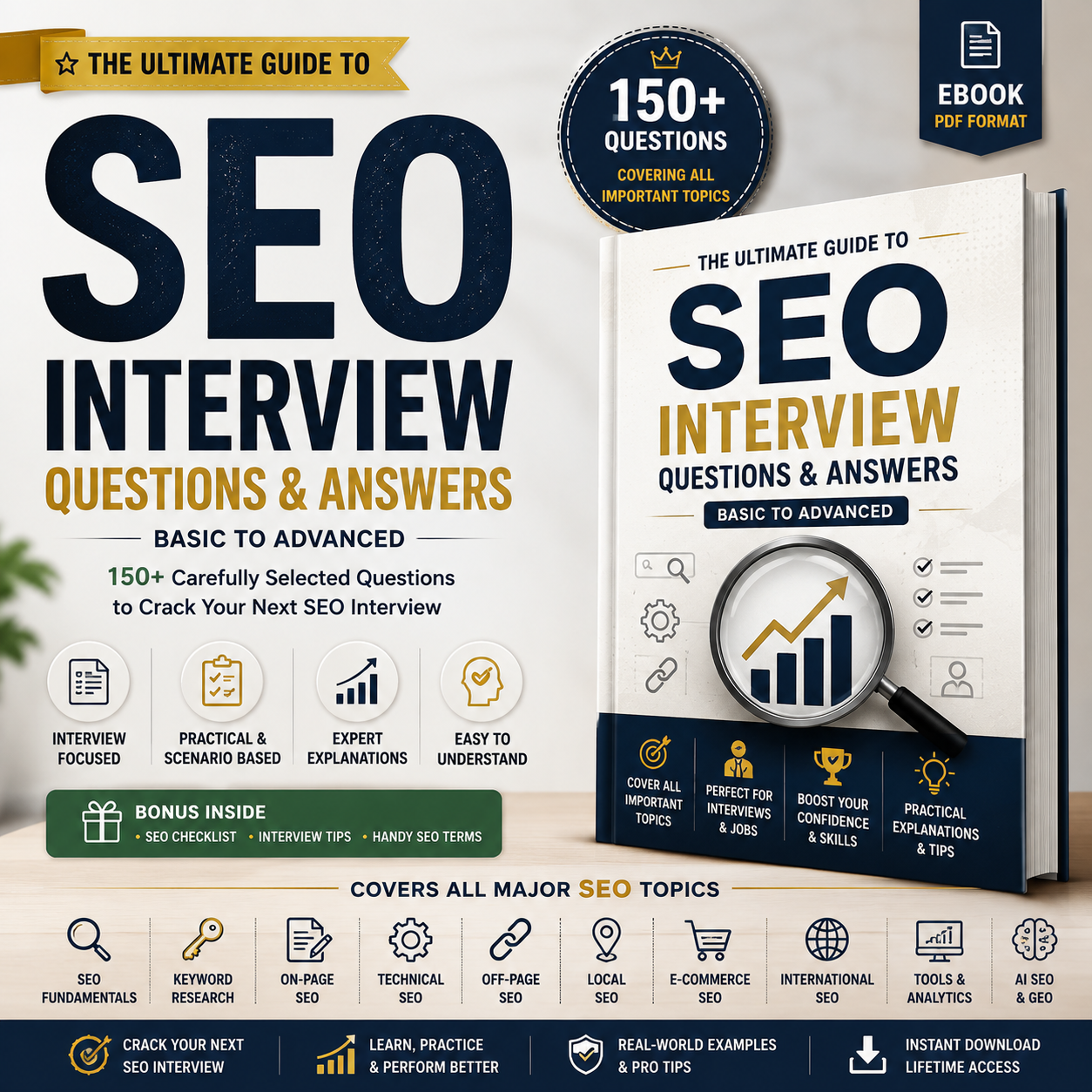 SEO Interview Ebook – 150+ Questions & Answers